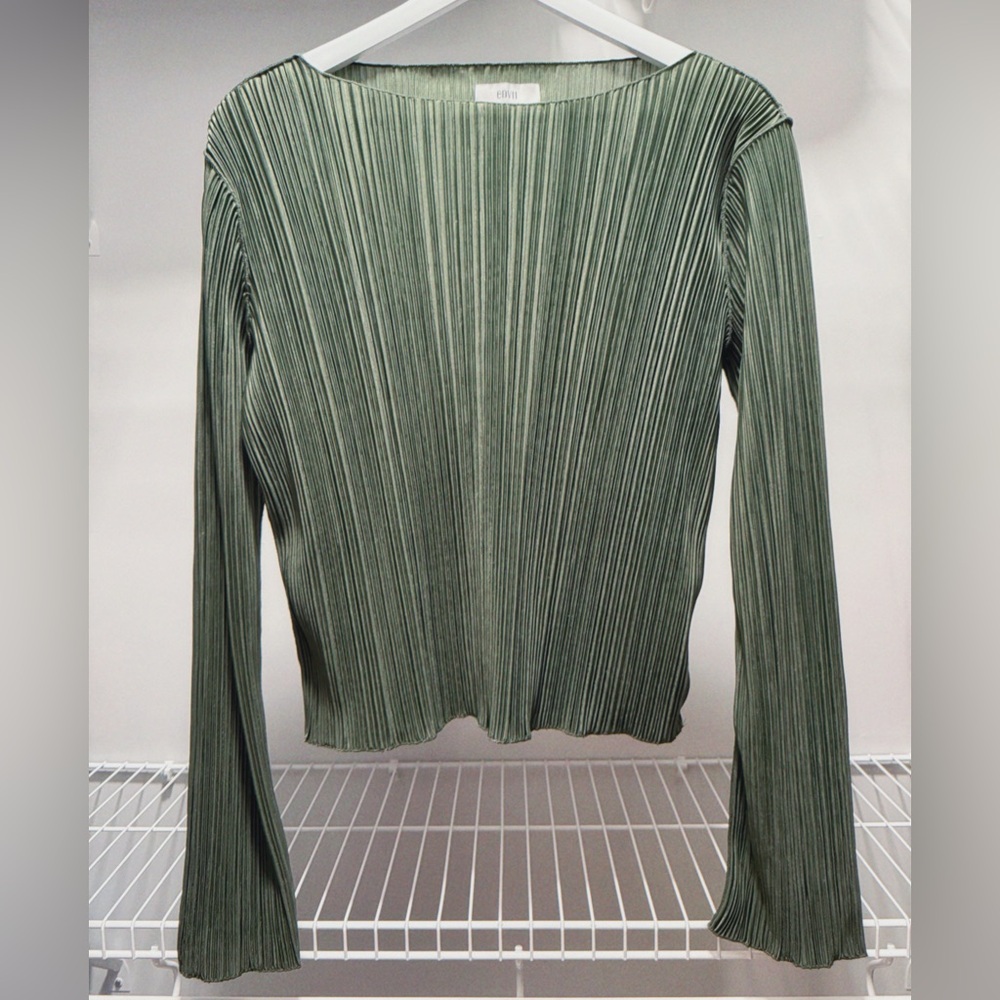 ENVII Forest Green Textured Blouse